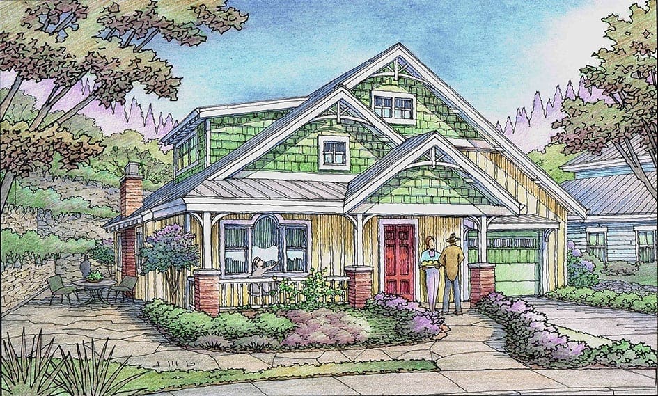 Color Rendering of New Cottage for Residential Project