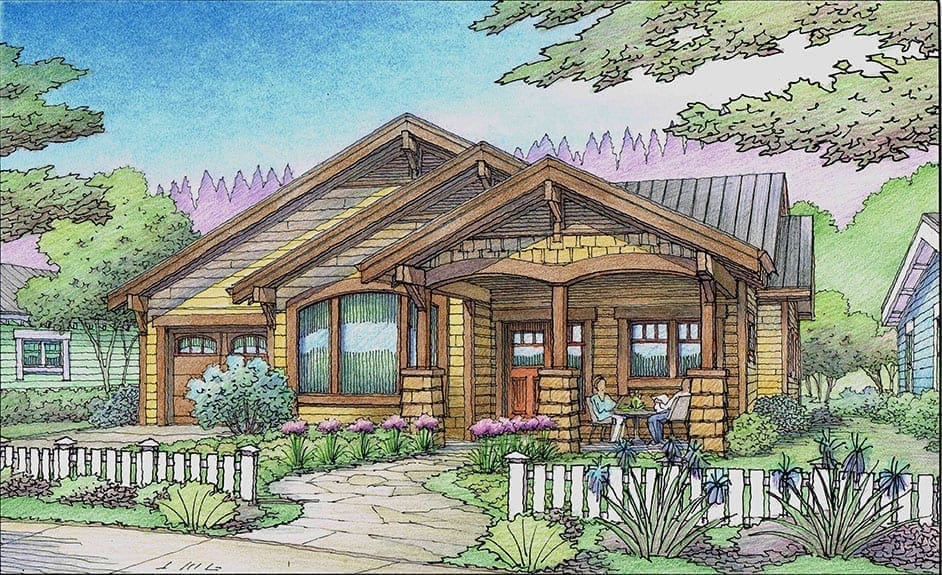 Architectural Rendering of Cottage