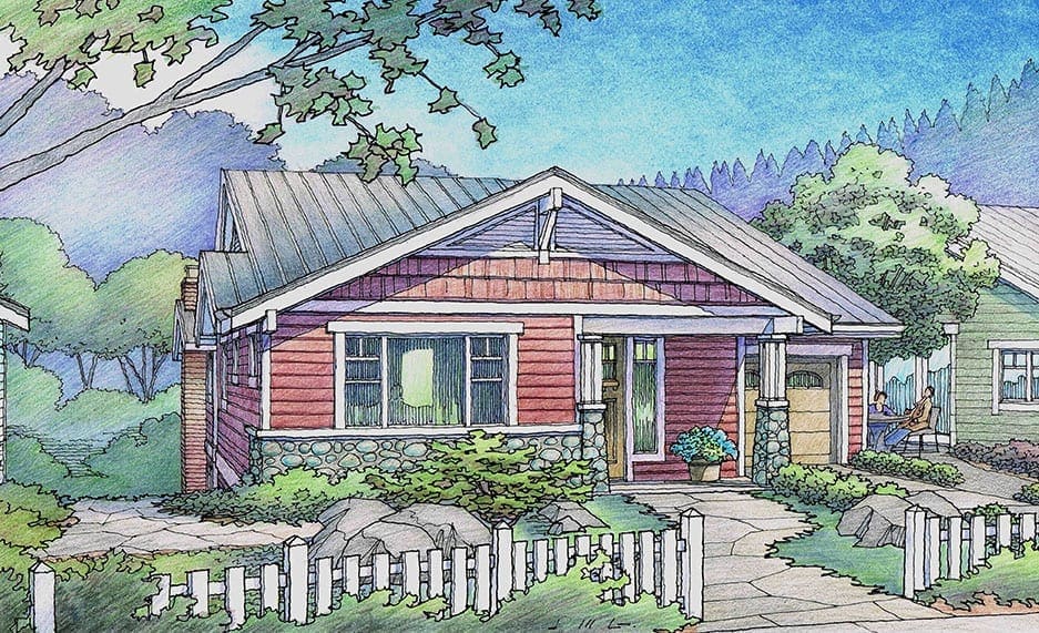Rendering of Red Cottage for Rincon del Rio