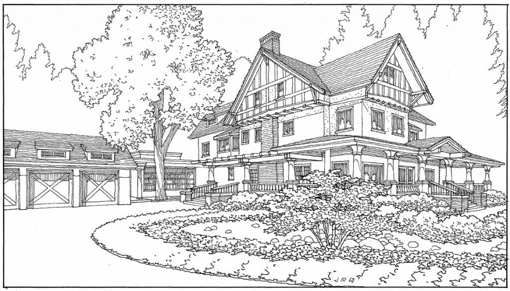 Line Drawing in Perspective for Bay Area Home Renovation