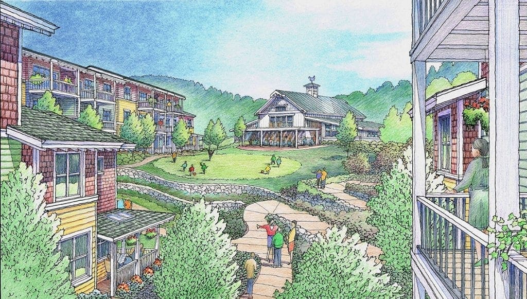 Architectural Rendering of Cohousing Project