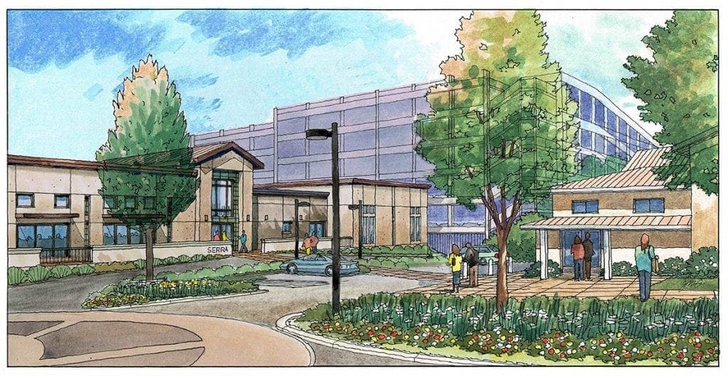 Watercolor of Proposed San Francisco Area Facility Using Photoshop