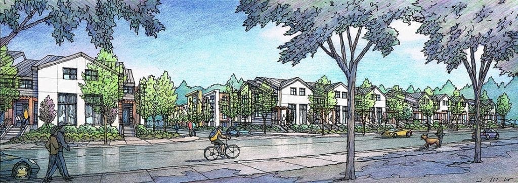Street View of Proposed Residential Project for City South of San Francisco