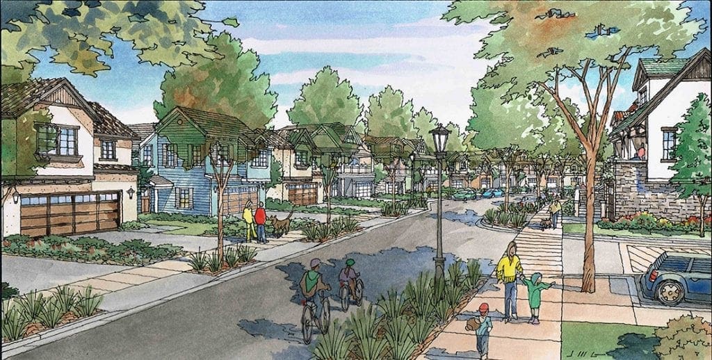 Watercolor Renderings of Large San Jose Mixed Use Project