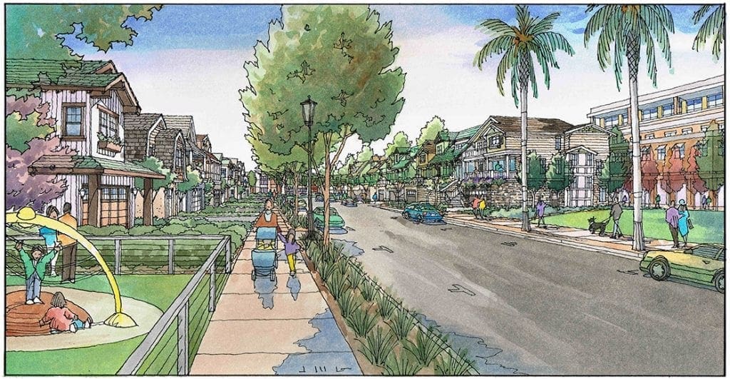 Watercolor Renderings of Large San Jose Mixed Use Project