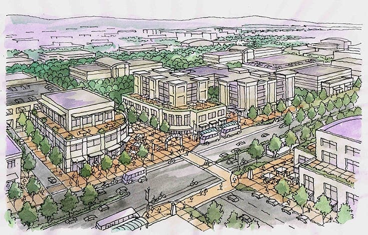 Illustration of Master Planning for Mountain View, California