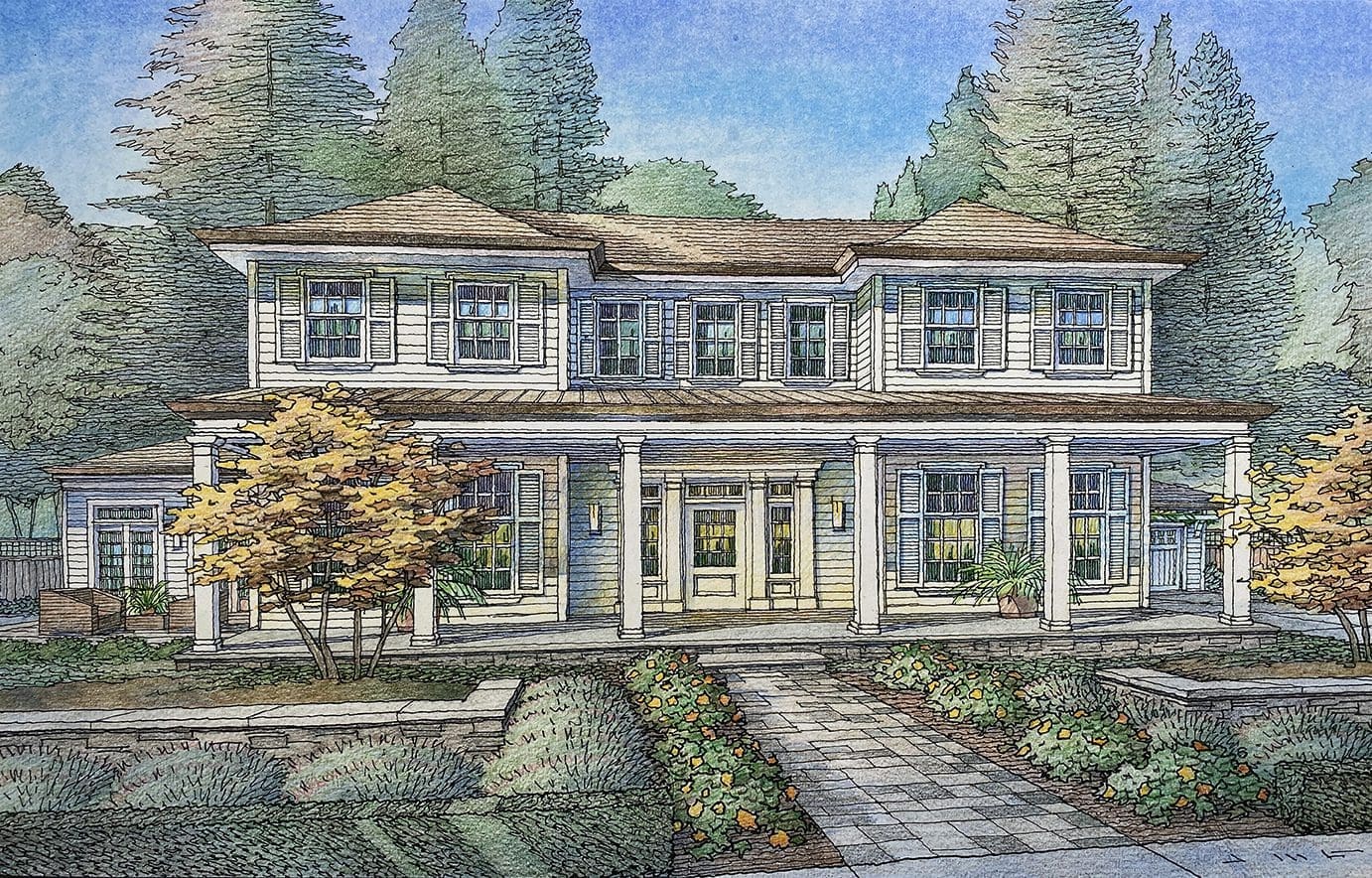Architectural Renderings of Atherton Residence Under Construction