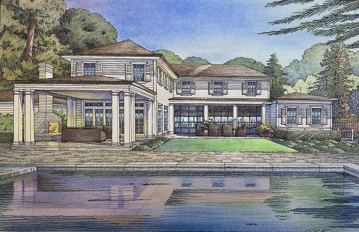 Architectural Renderings of Atherton Residence Under Construction