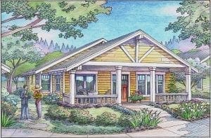 Color Rendering of Bungalow in Pocket Neighborhood