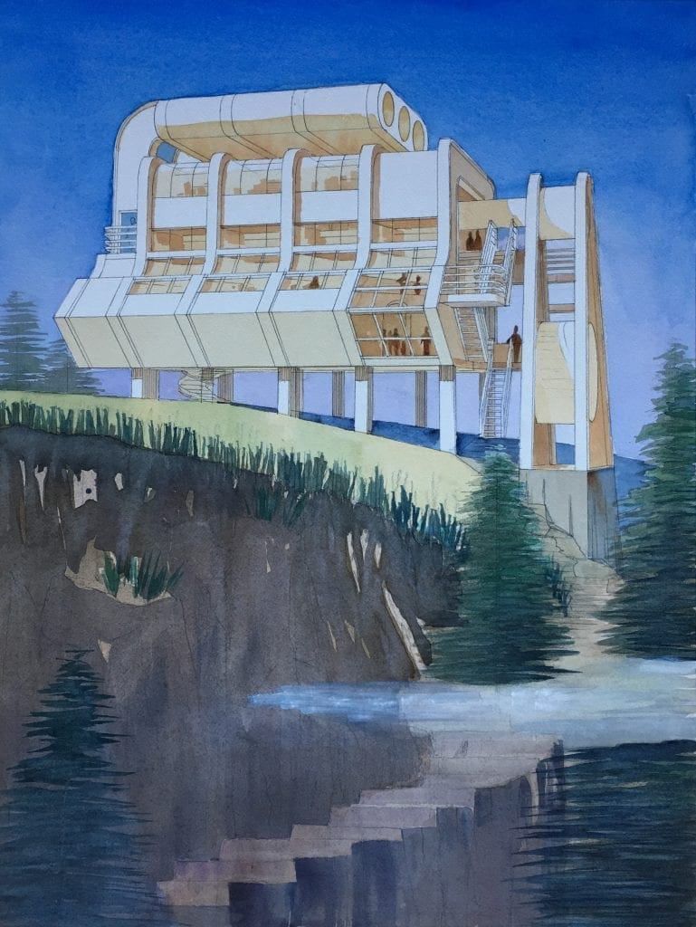 Watercolor of Art Museum