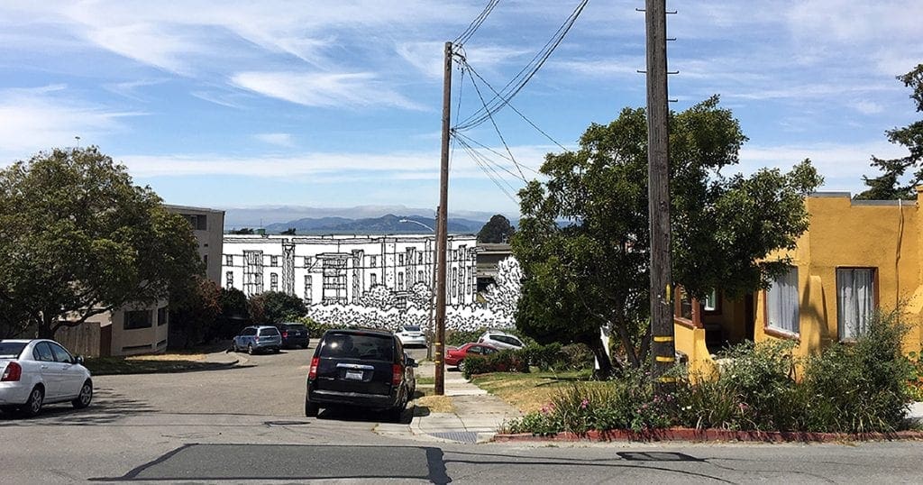 Architectural Photomontage of New Building with Context