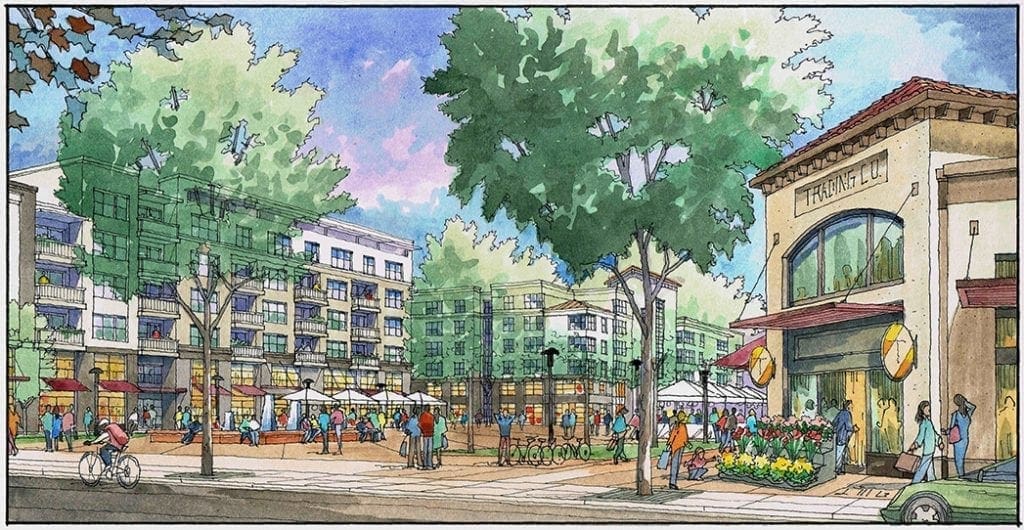 Watercolor Rendering of Architectural Project for San Francisco Area