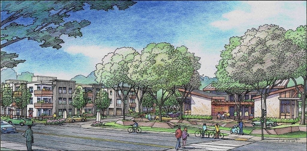 Color Rendering of Senior Housing for Santa Rosa
