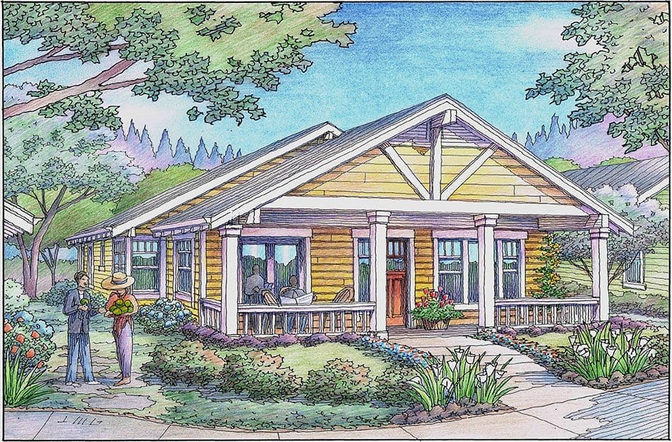 Color Rendering of Small House or Cottage