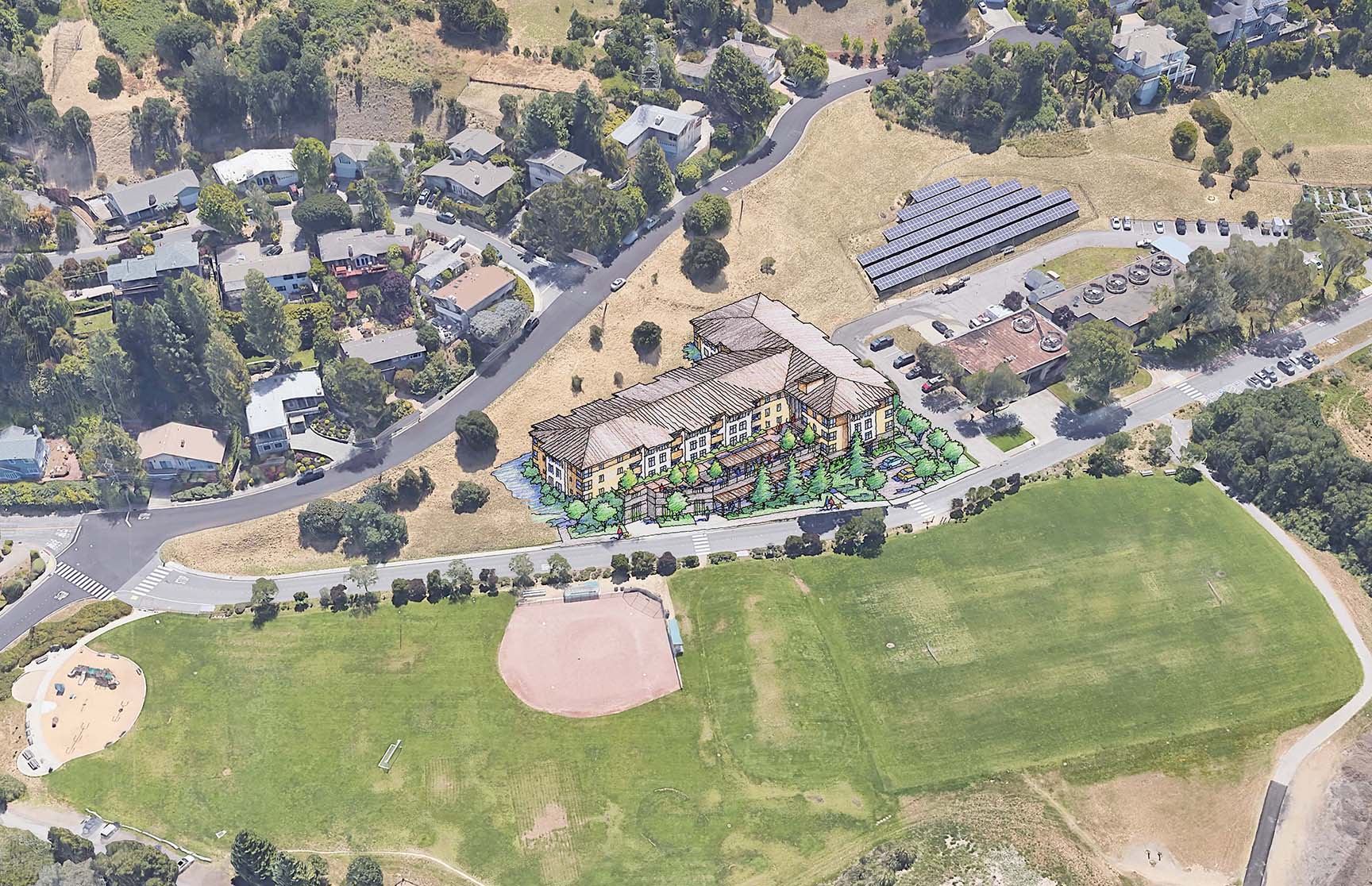 Rendering of Mill Valley, California Project