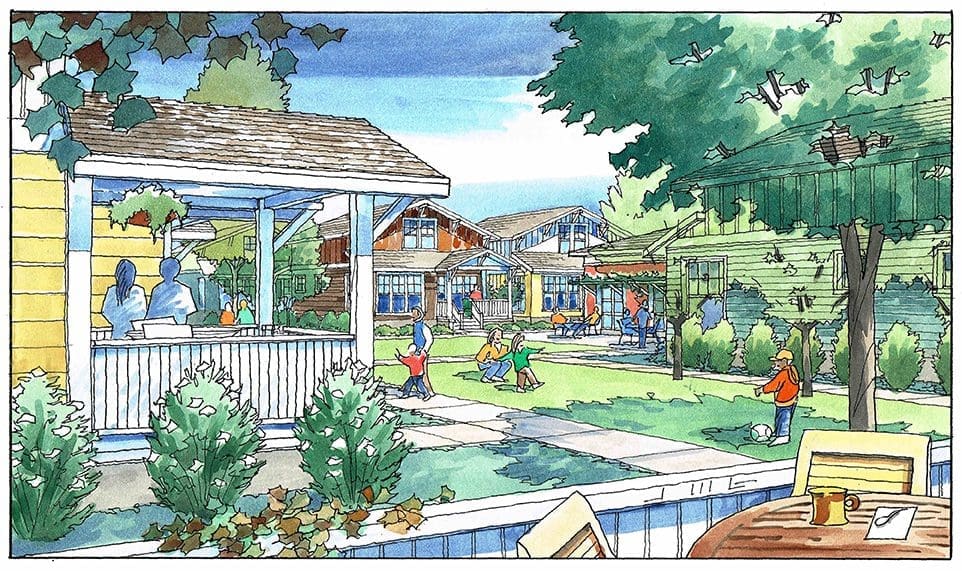 Color Renderings of New Housing Community for Palmdale, California