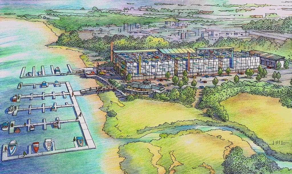 Color Rendering of Marina Boat Storage in South Carolina